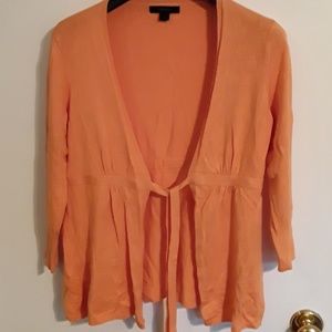 Thin tie front cardigan